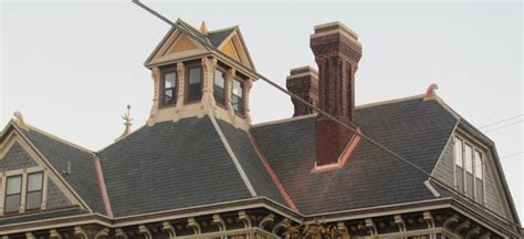 victorian house metal trim on top of roof|victorian house exterior restoration.